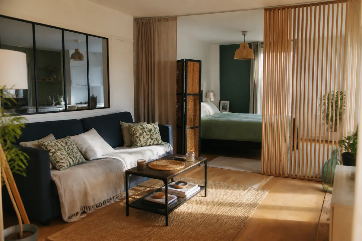 Idée séparation chambre salon : 7 astuces infaillibles à tester !